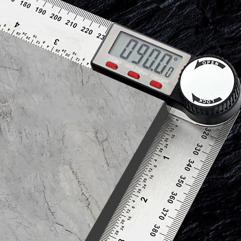 Digital Vinkelmätare & Linjal med LCD-display 360°