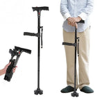 Anti-Fall Stödstav | Med LED-ljus, larm, dubbelhandtag & halkfri fot