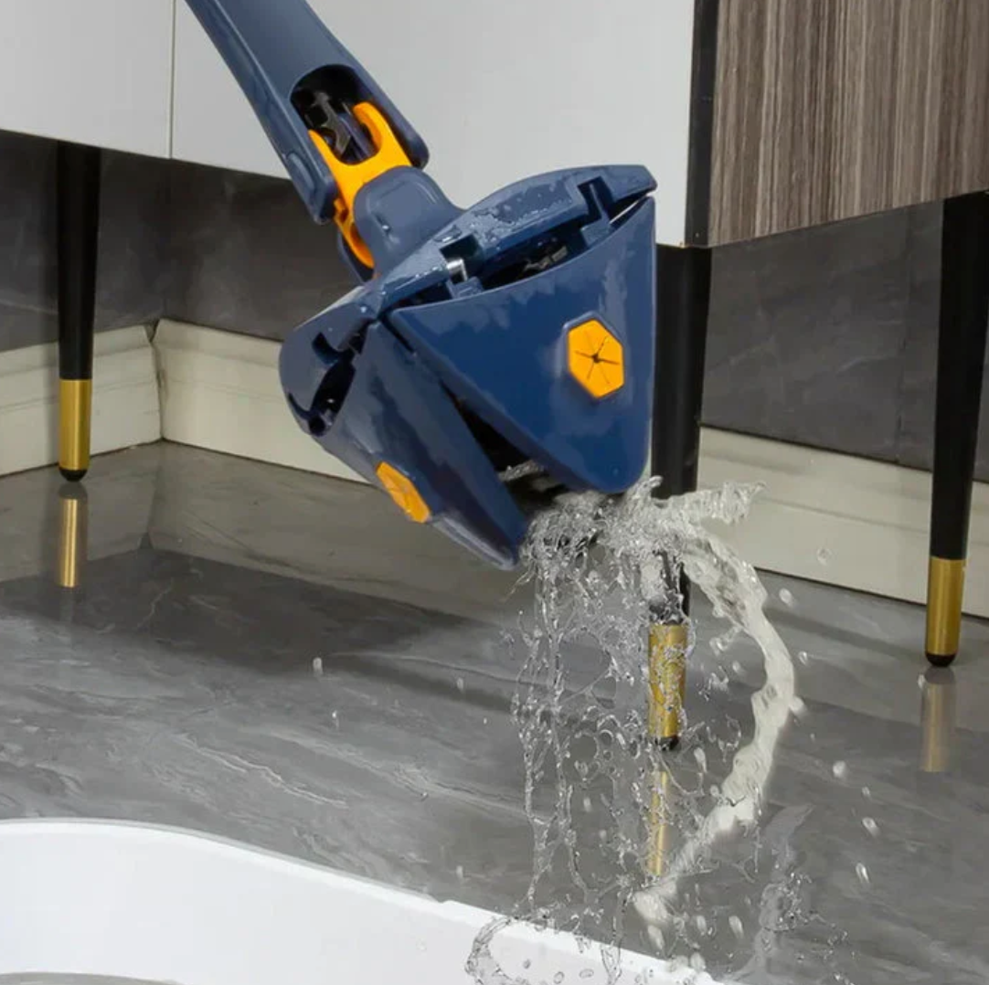 SmartMop 360 – roterande mopp med självrengöring och justerbart handtag