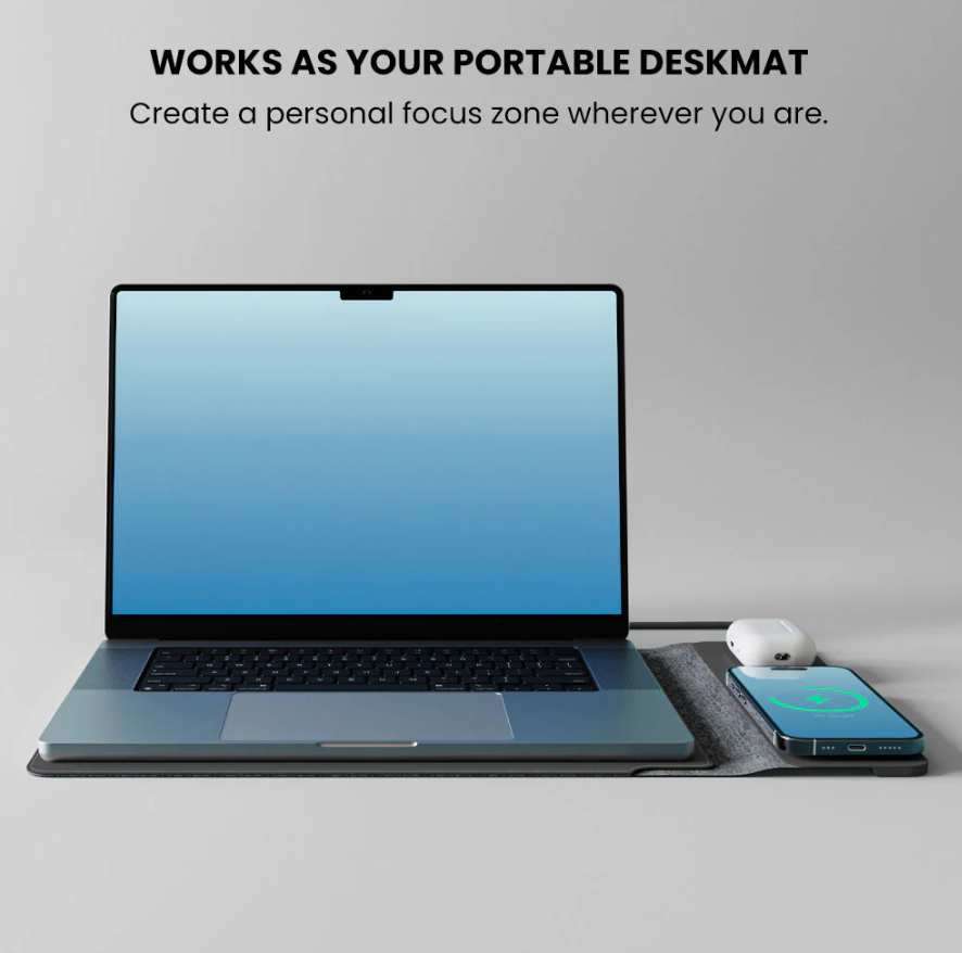 NEXA 4-in-1 Laptop Sleeve with Wireless Charging