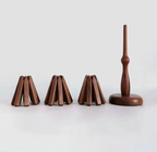 Skandinaviskt Valnötsset – Träunderlägg med Ställ (3-pack)