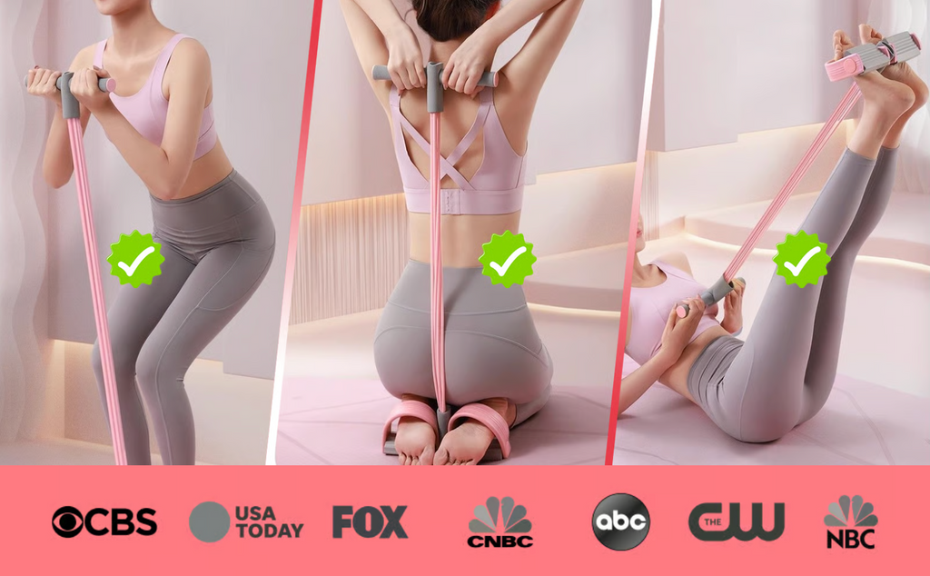Multifunctional exercise band with foot loop for effective full-body training