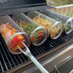 Grillkorg 360° – Roterande Grillkorg i Rostfritt Stål