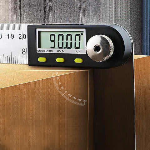 Digital Vinkelmätare & Linjal med LCD-display 360°