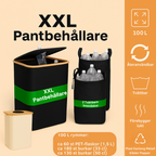 Pant- & återvinningskärl 100L med tvättbara innerväskor