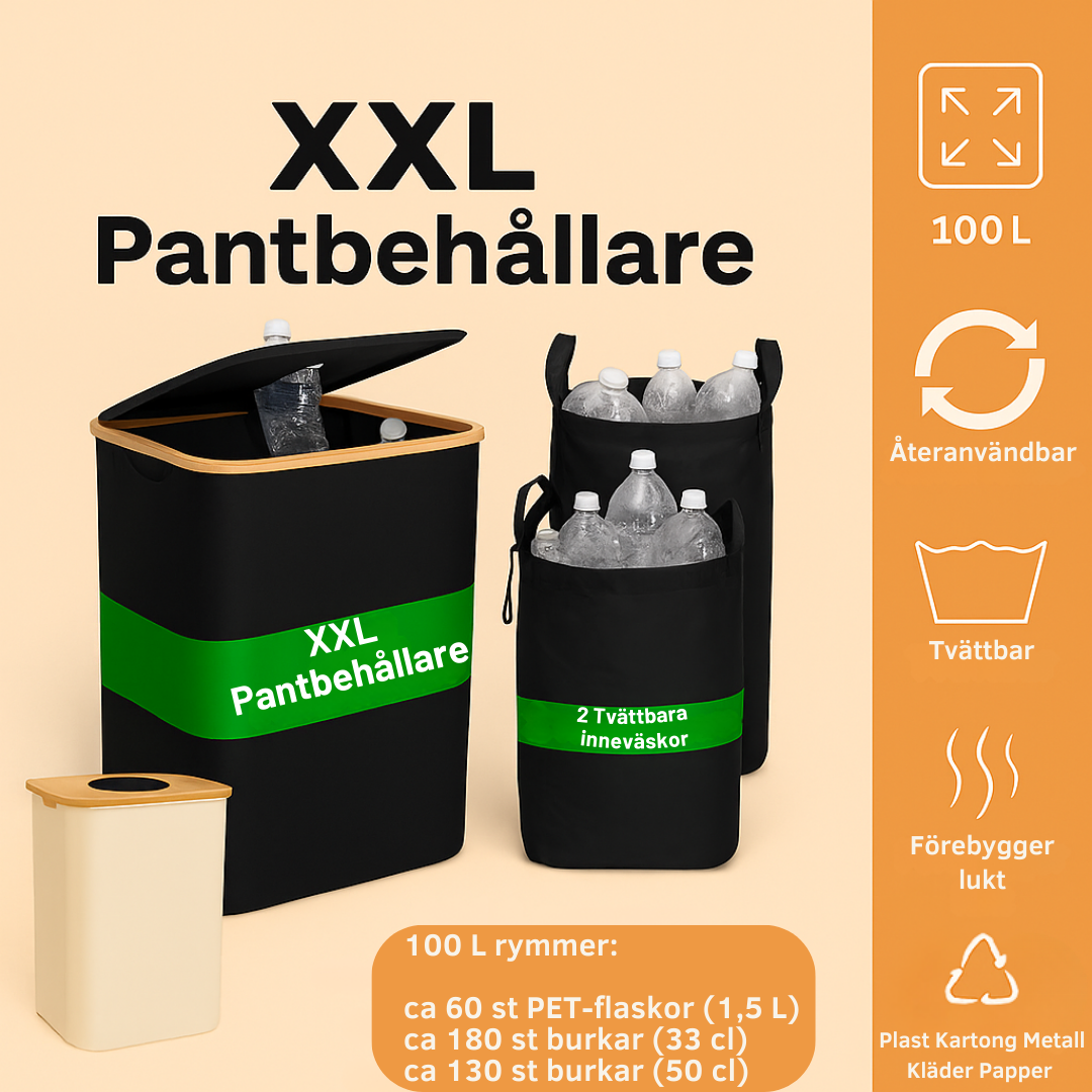 Recycling Bin 100L with Washable Inner Bags
