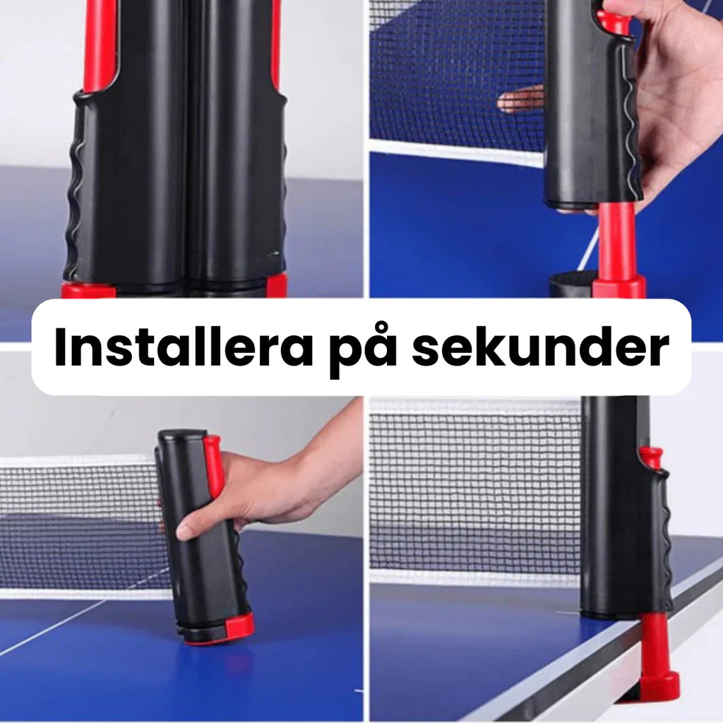 Portable Table Tennis Set – Retractable Net + Rackets & Balls
