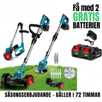 Trådlös & Hopfällbar Grästrimmer 36V – Justerbar Höjd, Hjul & 3 Bladtyper