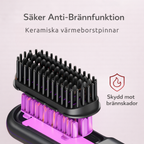 Bärbar Värmeborste – Slätt, stylat hår på några minuter