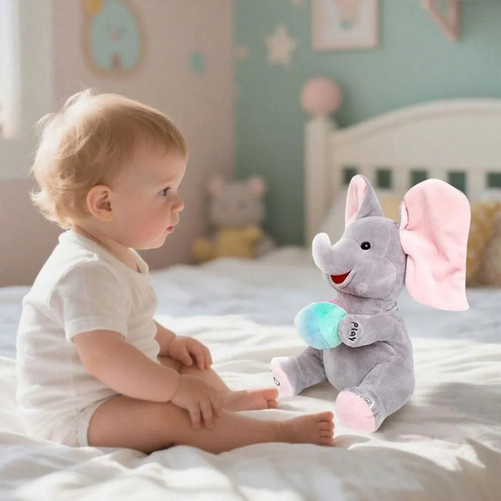 Interaktiv Sjungande Elefant med Peek-a-Boo och Musik
