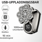 Exklusiv 6-i-1 rakapparat - groomingkit för huvud och ansikte