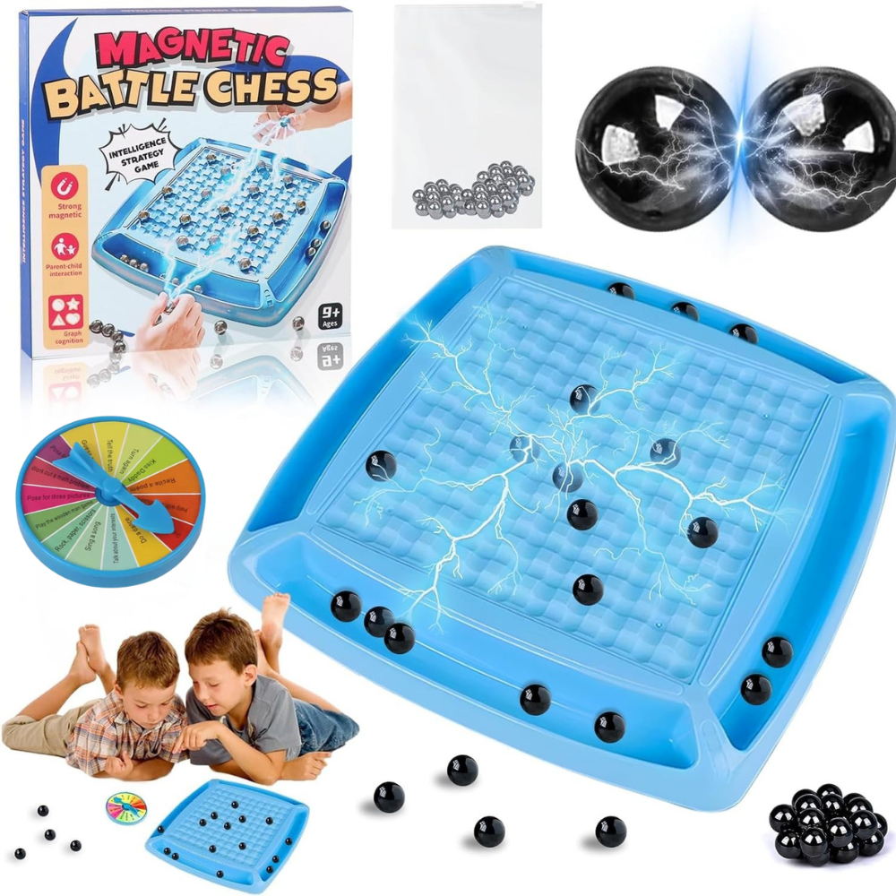 Magnetic Family Game – Magnetic Balls + Challenge Wheel