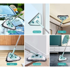 SmartMop 360 – roterande mopp med självrengöring och justerbart handtag