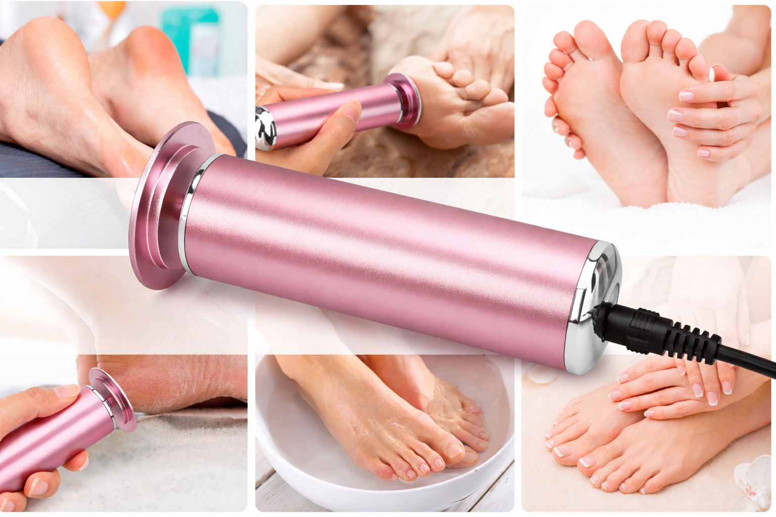 SmoothHeel™ Elektrisk fotfil och nagelfil 2-i-1