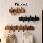 FällKrok – Utfällbar Väggkrok i Trä