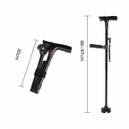 Anti-Fall Stödstav | Med LED-ljus, larm, dubbelhandtag & halkfri fot