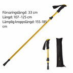 Hopfällbar gångstavar