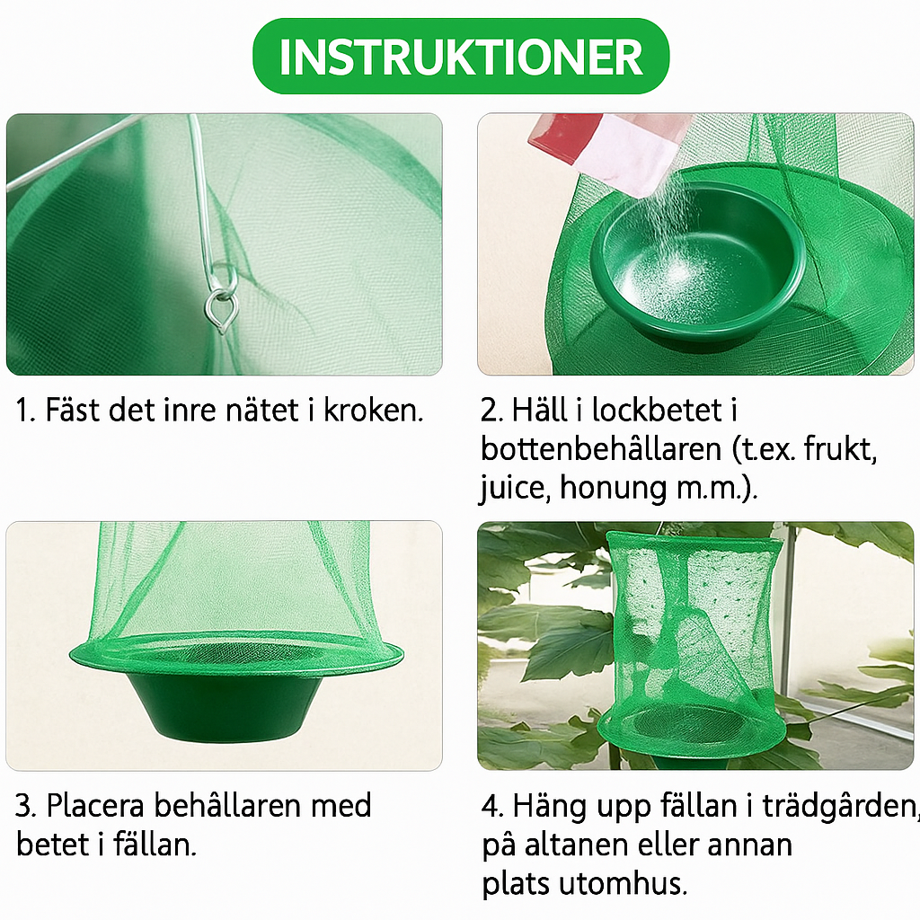 Hanging insect trap – Non-toxic solution for mosquitoes, flies and wasps