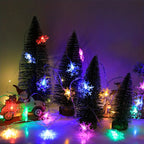 juldekoration, snöslinga med granar, tome, älg, hus, hemma, christmas, högtid
