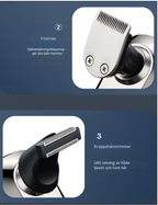 Exklusiv 6-i-1 rakapparat - groomingkit för huvud och ansikte