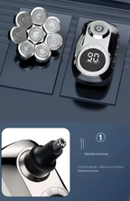 Exklusiv 6-i-1 rakapparat - groomingkit för huvud och ansikte