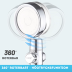 Turbo Duschmunstycke – Komplett Set med 3 Filter
