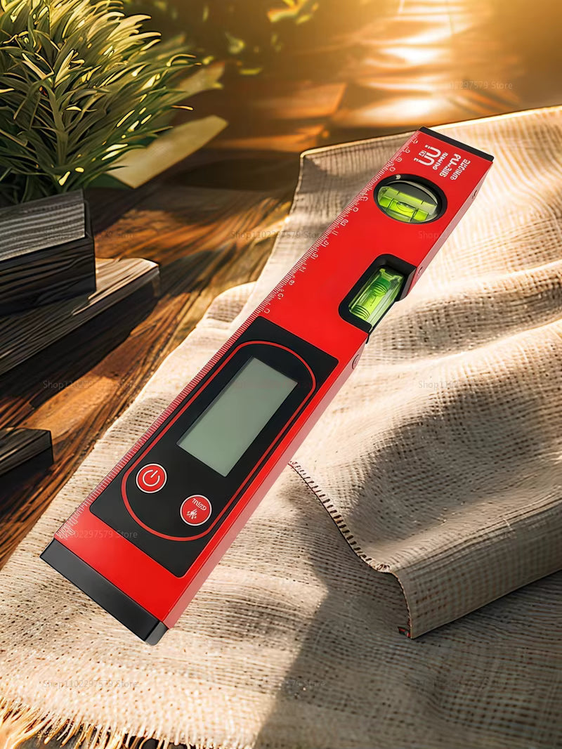Smart Digital Level Ruler with Magnetic Base and LCD Display