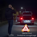 LED warning light, with solar cell & rechargeable battery