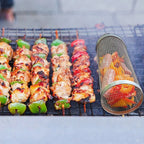 Grillkorg 360° – Roterande Grillkorg i Rostfritt Stål