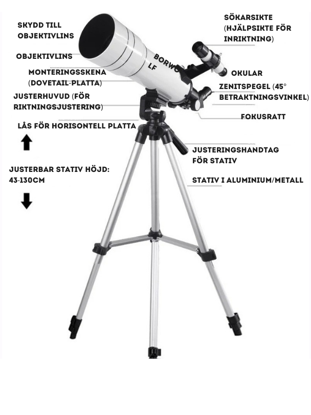 Teleskop BORWOLF 40070