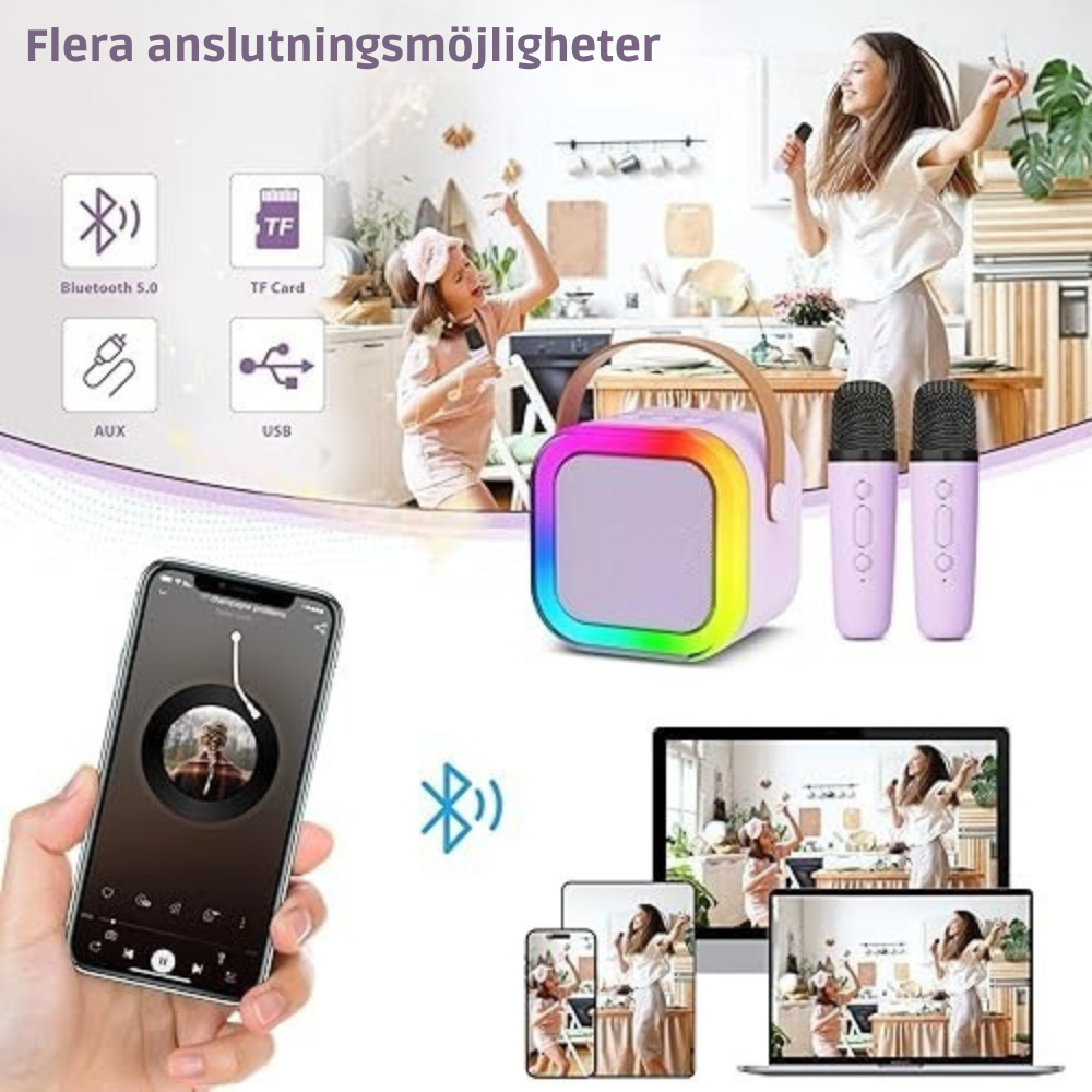 Wireless Karaoke Microphone & Speaker – For Kids and Adults