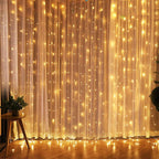 Elegant LED Ljusslingegardin – fjärrstyrd med timer och 8 ljuslägen