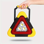 Led varningssignal, med solcell & uppladdningsbart batteri