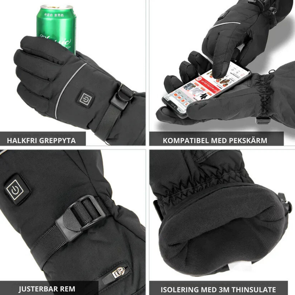 Elektriskt Uppvärmda Handskar med 3M Thinsulate™ Isolering