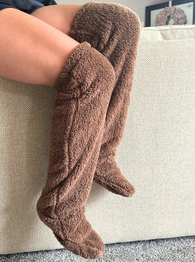 Fluffa – långa mysstrumpor i mjuk fleece