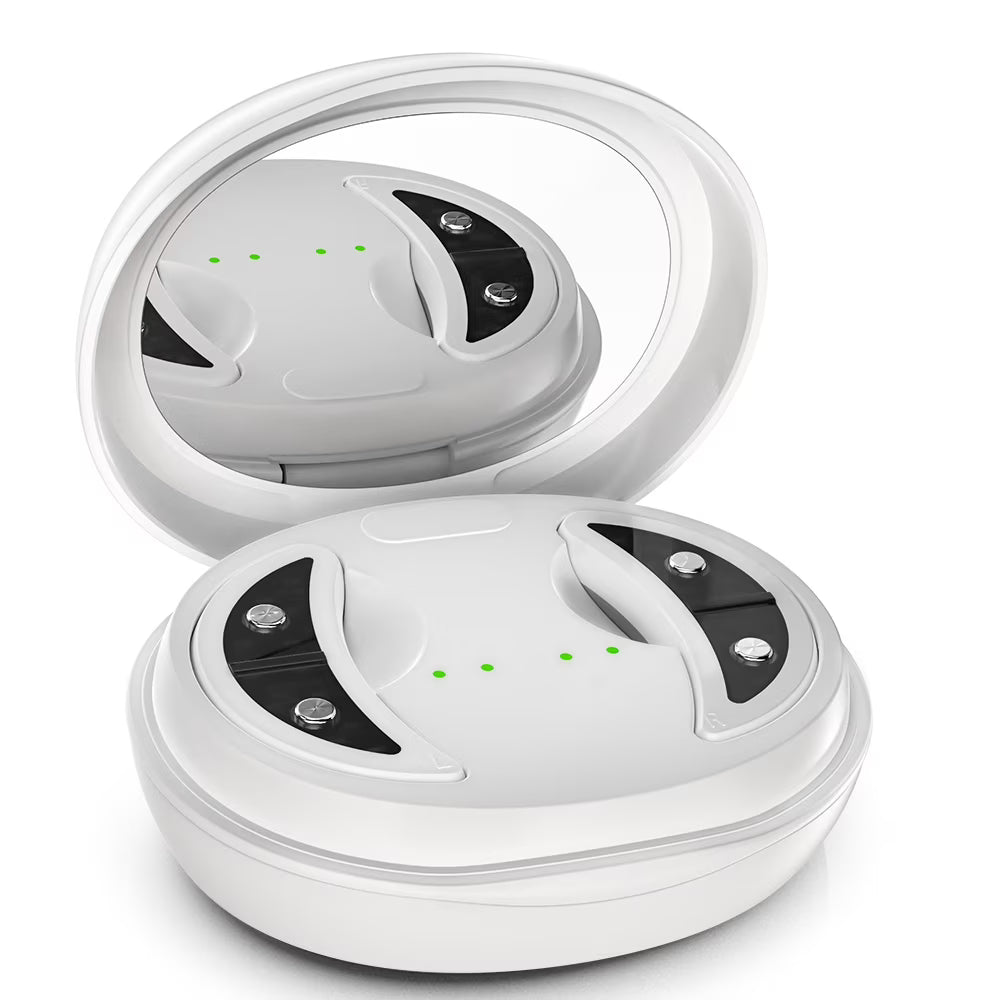 Electronic eye patches with red light and microcurrent – for dark circles