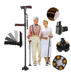 Anti-Fall Stödstav | Med LED-ljus, larm, dubbelhandtag & halkfri fot