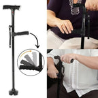 Anti-Fall Stödstav | Med LED-ljus, larm, dubbelhandtag & halkfri fot